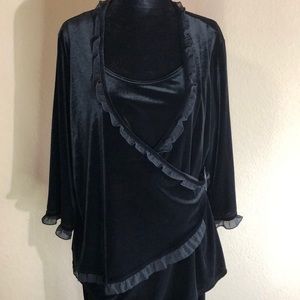 Notations Black Two Piece Skirt Set